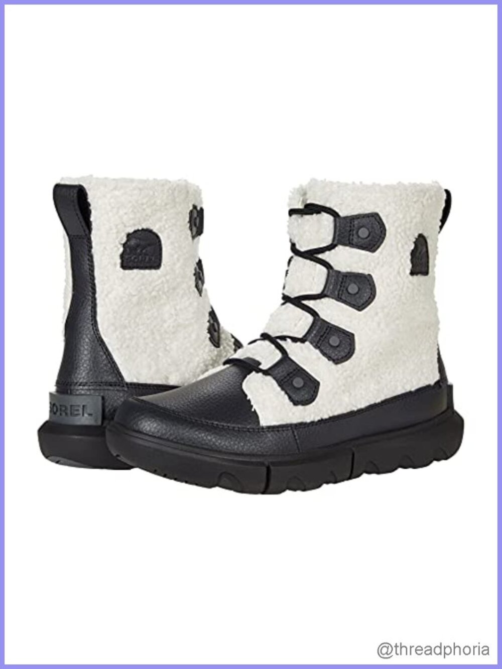 Waterproof Snow Boots Faux Shearling Microfleece Winter Insulated